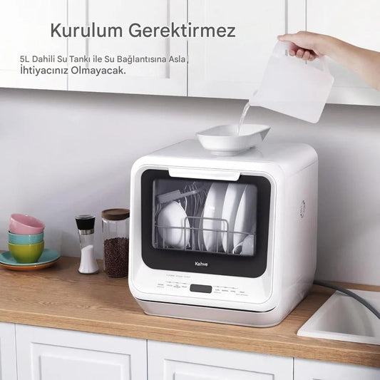 Taşınabilir Bulaşık Makinesi 6 Program 5L 88°C