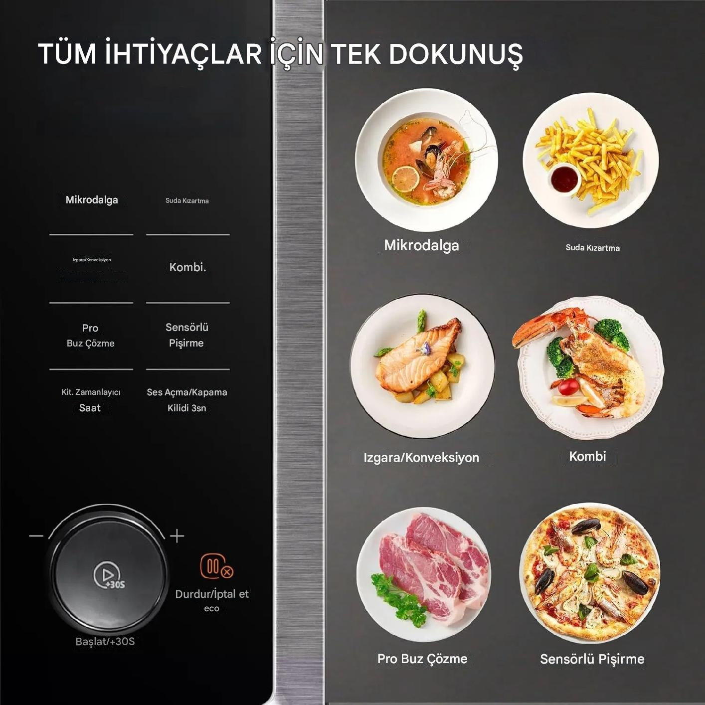 TOSHIBA Mikrodalga Fırın ve Hava Fritözü Combo 1.0